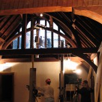 E5 Large timbers coming in through the roof of The Met through a 15 wide window